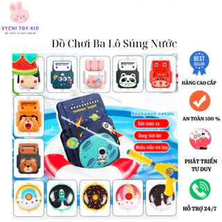 Đồ Chơi Ba Lô Súng Nước, Đồ Chơi Vận Động Mùa Hè Cho Bé Trai Bé Gái dung tích 1,3l hoạt hình ngộ nghĩnh đáng yêu