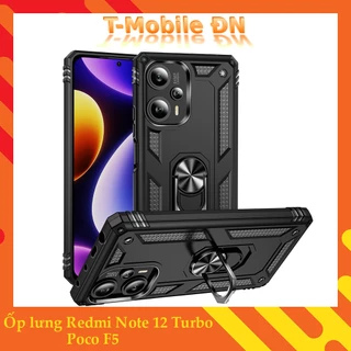 Ốp lưng Xiaomi Redmi Note 12 Turbo Poco F5, Ốp chống sốc 2 lớp kèm nhẫn iring làm giá đỡ cho Poco F5 Redmi Note 12 Turbo