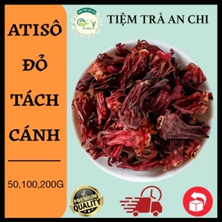 Trà Hoa atiso đỏ, hibiscus, bụp giấm nguyên bông hoặc tách cánh 100gram giúp detox, thanh nhiệt, giảm nóng trong