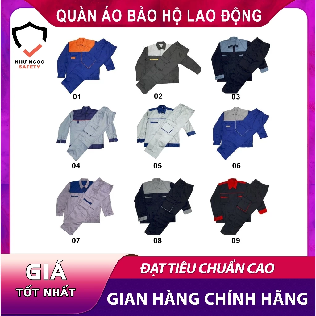 Bộ quần áo bảo hộ lao động vải kaki dày 3.1 cao cấp , Size 45-85kg , In Logo SLL Theo Yêu Cầu, Giá gốc tận xưởng