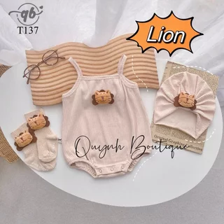 Đồ Bé Gái Body Váy bé Gái Body Bé Gái Thiết Kế Hai Dây Thun Tăm Gắn Thú Quỳnh Boutique