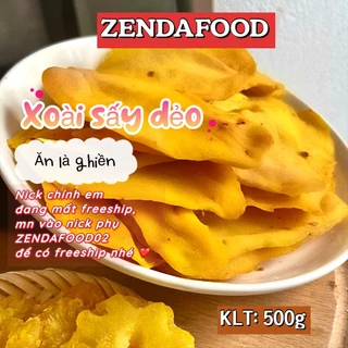 Xoài sấy dẻo ZENDAFOOD, ăn vặt healthhy 500gram