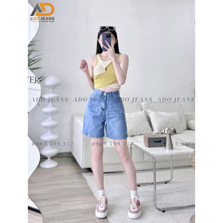 Quần short Jeans lững nữ lưng cao tôn dáng,thiết kế đơn giản chuẩn form -chất Jeans bò dày mịn đẹp (N07)