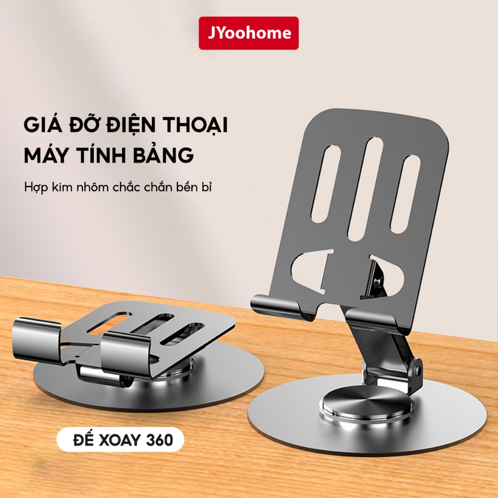 Giá Đỡ Điện Thoại Máy Tính Bảng JYoohome Xoay 360 Hợp Kim Nhôm, Kệ Điện Thoại…