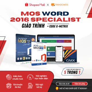 Sách - Combo "Làm Chủ Bài Thi MOS Word 2016 Specialist"