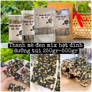 Thanh mè đen mix hạt dinh dưỡng ko dùng đường ăn vặt healthy NT Food 250gr-500gr