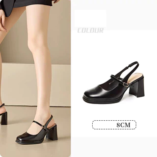 giày cao gót dusto thời trang công sở đẹp cao cấp giá rẻ da mềm chắc chắn êm chân cao 8p màu đen be-CGDT60