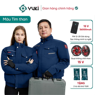 Bộ Áo quạt điều hòa YUKI PREMIUM cao cấp - Sự kết hợp hoàn hảo giữa áo chống nắng và công nghệ làm mát 7 màu size S-XXL