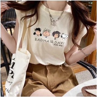 Áo thun sát nách Nữ, Áo ba lổ không tay in hình ALICE, Áo sát nách nữ tanktop in hình cá tính mùa hè