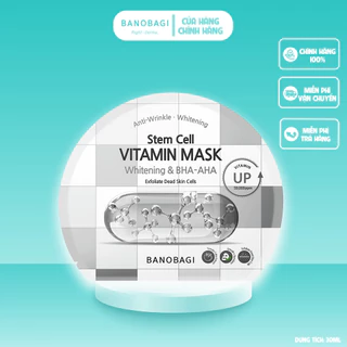 [LẺ 1 MIẾNG] Mặt Nạ Giấy Dưỡng Ẩm Trắng Da BANOBAGI Stem Cell Vitamin Mask 30ml-BHA-AHA
