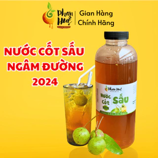 Nước cốt sấu ngâm đường chua ngọt Phan Huệ hộp 1kg đặc sản Hà Nội. Nguyên nước cốt không quả.