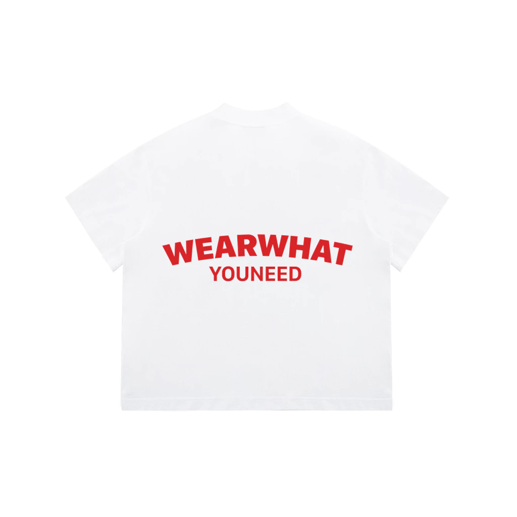 Áo thun WWYNSTU BOXY TEE basic logo tee black / white cotton 250GSM