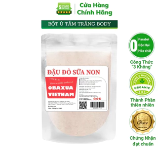 Bột Đậu Đỏ Sữa Non Obaxua Việt Nam Chính Hãng 75gr Thiên Nhiên Nguyên Chất Ủ Tắm Trắng Tẩy Tế Bào Da Chết Body Toàn Thân