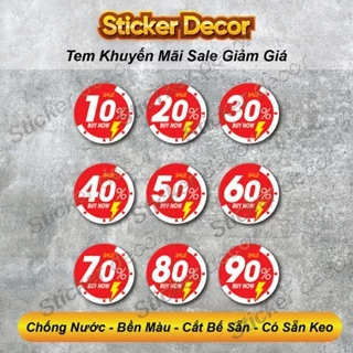 Tem Dán Mã Giảm Giá SALE % Cho sản Phẩm Dành Cho Các Shop Quần Aó mẫu 03