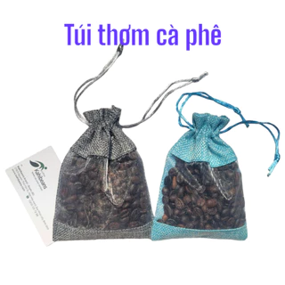 Túi thơm cà phê khử mùi 100% hạt cà phê nguyên chất Kahibeans khử mùi ô tô, tủ, văn phòng làm việc