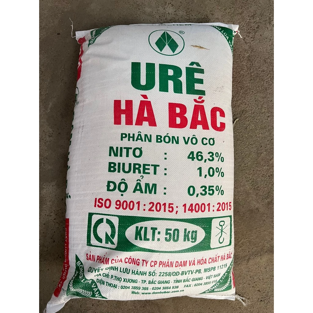 Túi 1kg phân lân đạm Hà Bắc Ure Hạt Đều Trắng Đẹp