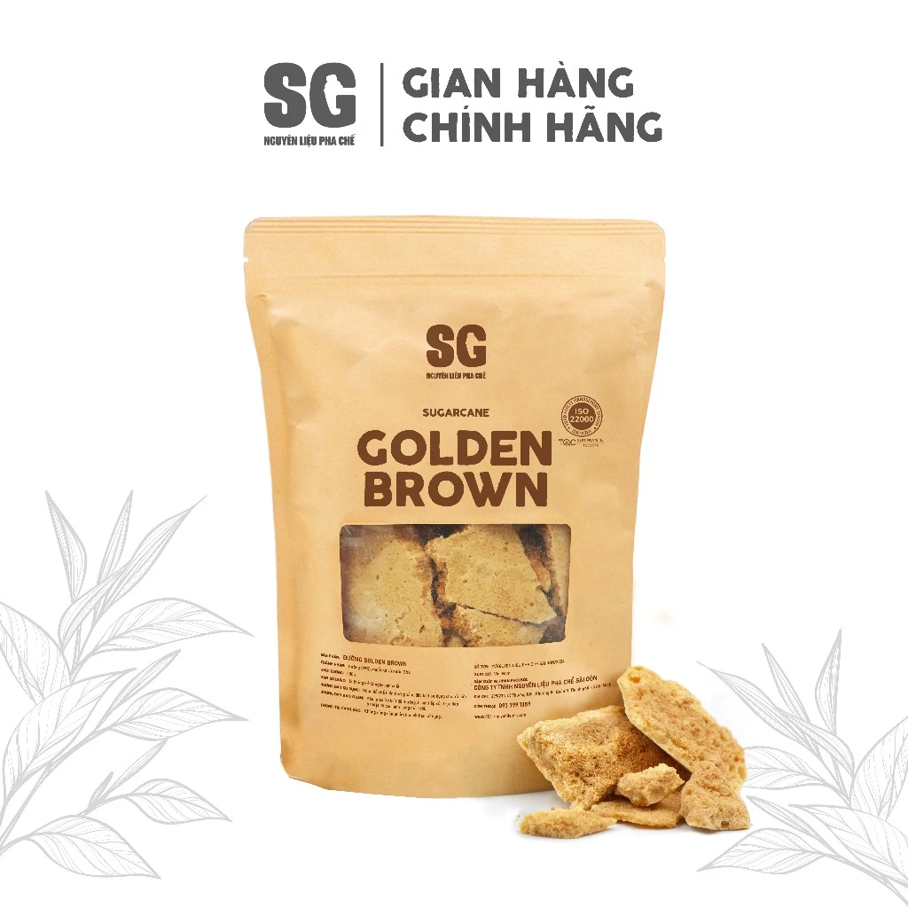 Túi 500g Đường Đá Golden Brown Kẹo Đường Dalgona | Giòn Xốp Hot Topping | Nguyên Liệu Pha Chế SG