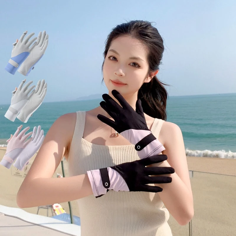 Găng Tay Chống Tia Uv Đi Nắng Nam Nữ Đi Phượt Xe Máy Thiết Kế Hai Ngón Đóng Mở Tiện Dụng Thời Trang Linh Hoạt