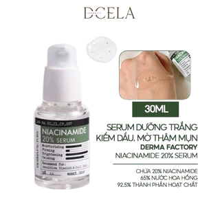 Tinh Chất Dưỡng Trắng Da Mờ Thâm Derma Factory Niacinamide 20% Serum 30ml