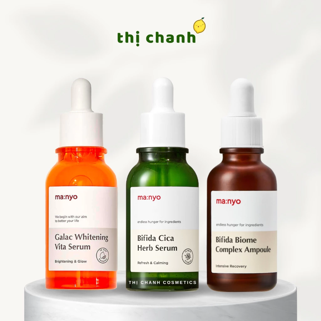 Tinh chất / Serum dưỡng da MANYO Bifida Biome Complex Ampoule / Galac Whitening Vita Serum / Bifida Cica Herb Serum