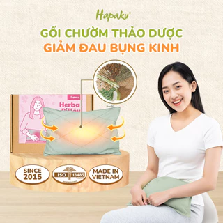 Gối Chườm Nóng Thảo Dược Giảm Đau Bụng Kinh Hapaku - Giúp Thư Giãn, Giảm Nhức Mỏi Lưng Vai Gáy