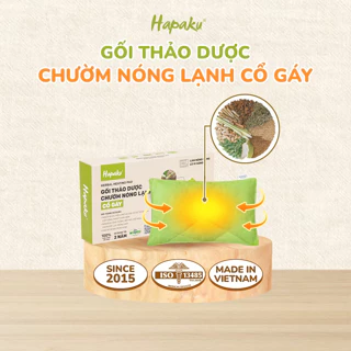 Gối Thảo Dược Chườm Nóng Lạnh Cổ Gáy Hapaku - Giảm Nhức Mỏi, Thoái Hóa Xương Khớp,Căng Cứng Cơ