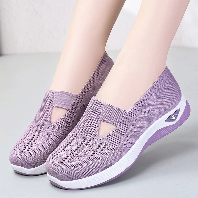 [HÀNG SẴN] Giày Nữ , Giày Lười Nữ Thoáng Khí Đế Mềm, Giày Trung Niên Đi Bộ Thời Trang - GN421