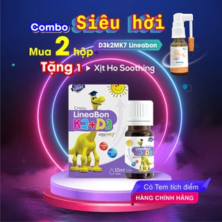 62 (giảm 25% từ shopee video) 2 hộp vitamin K2D3 Lineabon, Hỗ trợ hấp thu canxi, tăng chiều cao cho bé