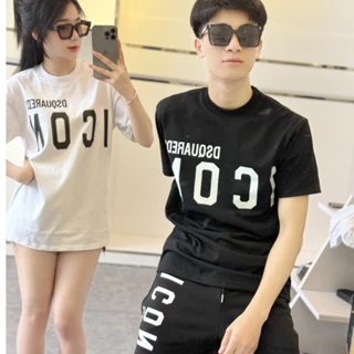 Bộ Quần Áo Dsq Cộc Tay BHQD12 Chất Liệu Cotton 2 Chiều Thấm Hút Mồ Hôi Thời Trang Nam Nữ