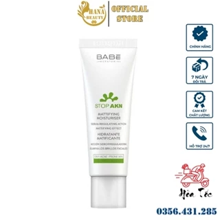 Kem dưỡng ẩm KARMEL kiềm dầu ngừa mụn BABE Stop AKN Mattifying Moisturiser 50ml