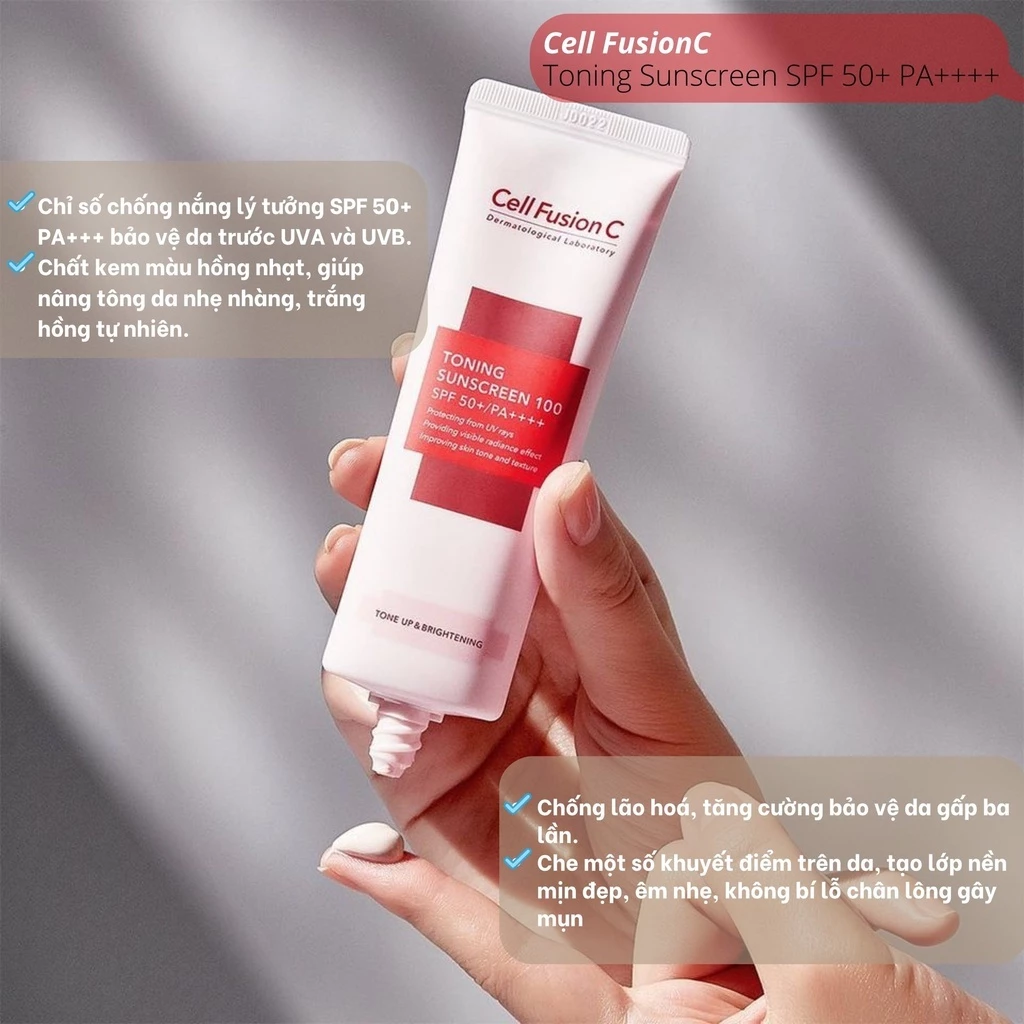 Kem chống nắng Cell Fusion C Nâng Tông Cho Mọi Loại Da 50ml hàn quốc mới