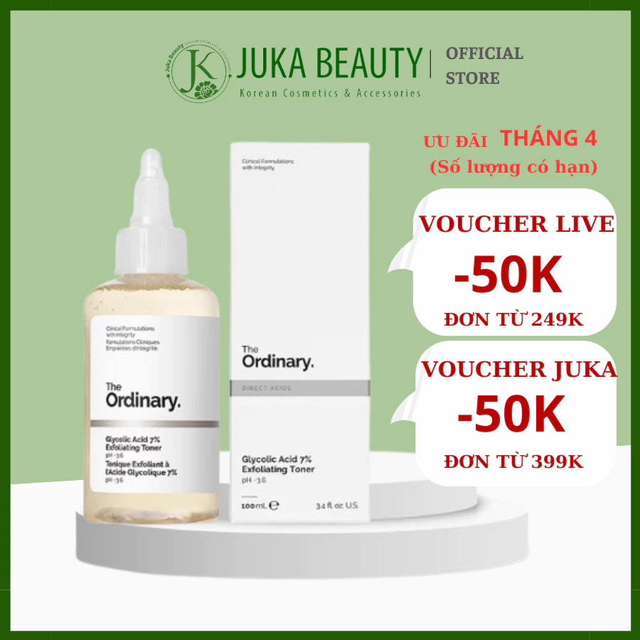 [MẪU MỚI 2024] (Bill Hàn) Nước hoa hồng The Ordinary Glycolic Acid 7% Exfoliating Toner 240ml