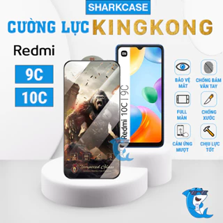 Kính cường lực Redmi 9C / 10C KingKong full màn chịu lực cảm ứng mượt chống bám vân tay bảo vệ màn hình