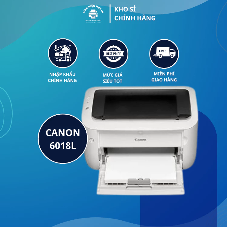Máy in Canon 6030 6018L chính hãng độ mới cao in laser đen trắng tặng kèm hộp mực mới