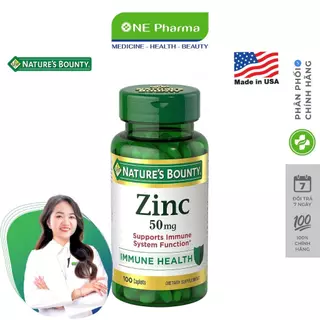 Viên uống bổ sung kẽm Nature’s Bounty Zinc 50mg 100 Viên