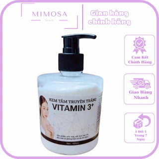 KEM TẮM TRUYỀN TRẮNG VITAMIN 3+ 400ml dưỡng ẩm tắm trắng