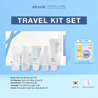 [GIFT] Trave Kit Set Elravie Bộ 5 sản phẩm mini làm sạch, dưỡng da hoàn hảo, thích hợp đi du lịch