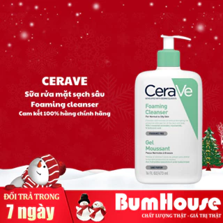 Sữa rửa mặt giúp làm sạch sâu dành cho da dầu Cerave Foaming Cleanser 473ml