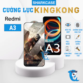 Kính cường lực Redmi A3 KingKong full màn chịu lực cảm ứng mượt chống bám vân tay bảo vệ màn hình