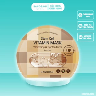 [LẺ 1 MIẾNG] Mặt Nạ Giấy Dưỡng Ẩm Trắng Da BANOBAGI Stem Cell Vitamin Mask 30ml-TIGHTEN PORES