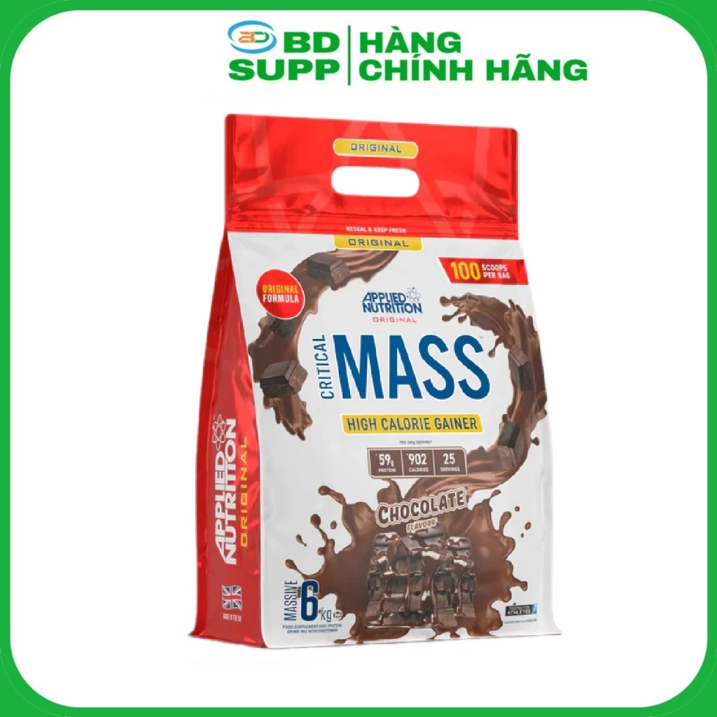 CRITICAL MASS ORIGINAL Applied Nutrition Sữa Tăng Cân, Tăng Cơ ,6KG (25 Servings), Chính Hãng