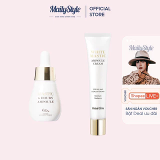 A710-Combo tinh chất mastic 6 hour ampoule mastina 15ml (A234) + kem dưỡng Mastina White mastic Ampoule Cream 40ml (E43)