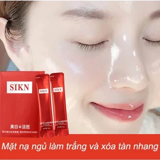 Mặt nạ làm trắng Xóa tàn nhang Mặt nạ ngủ Mặt nạ thạch loại bỏ nám tàn nhang hắc tố Dưỡng ẩm Làm sáng màu da 20túi / hộp