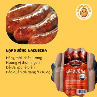 Lạp xưởng tươi Lacusina ăn vặt, chiên rán, lạp xưởng heo thả lẩu cực ngon