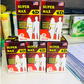 TĂNG CÂN SUPER MAX 4D NHẬP  KHẨU MỸ COMBO 5 HỘP