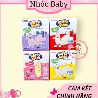 Bánh ăn dặm Happy Bites cho bé 6m+ 50g/24 cái bánh (12 gói x 2 cái)