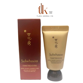 Sữa Rửa Mặt Thông Đỏ Chống Lão Hóa 15Ml - Sulwhasoo Timetreasure Extra Creamy Cleansing Foam 15Ml