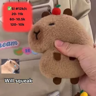 Móc Khóa Hình Gấu Capybara Nhồi Bông Size 13cm Dễ Thương