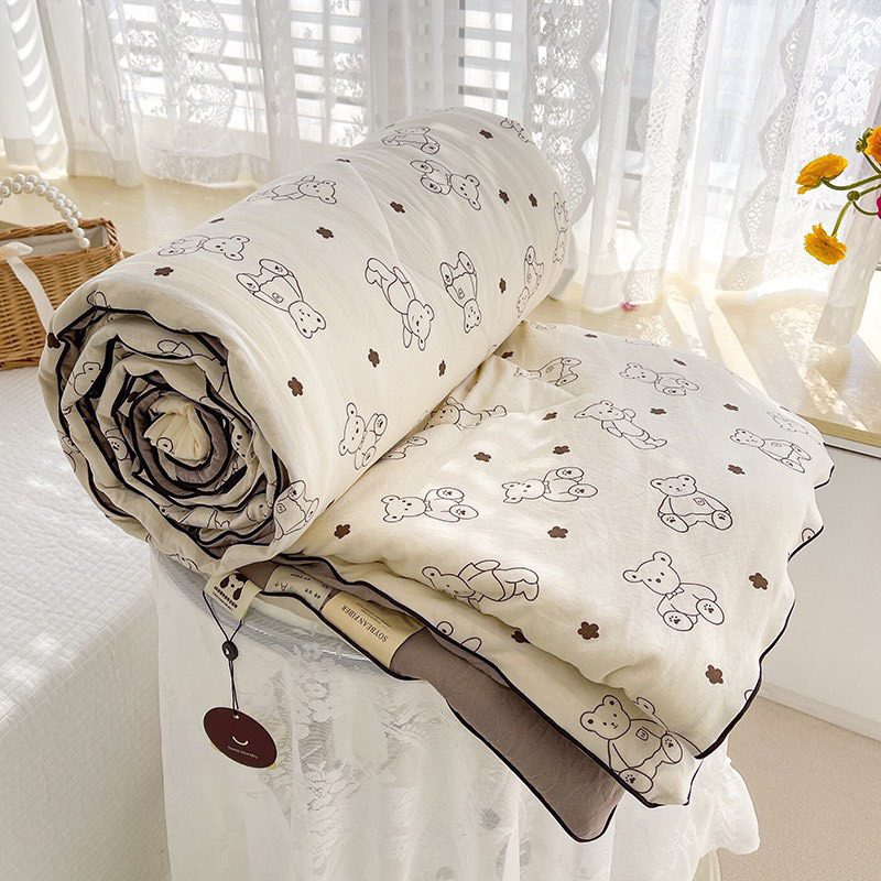 Chăn Cotton Đũi Sơ Đậu Nành Hàn Quốc Nhập Khẩu, chăn hè thu ( ảnh thật shop tự…