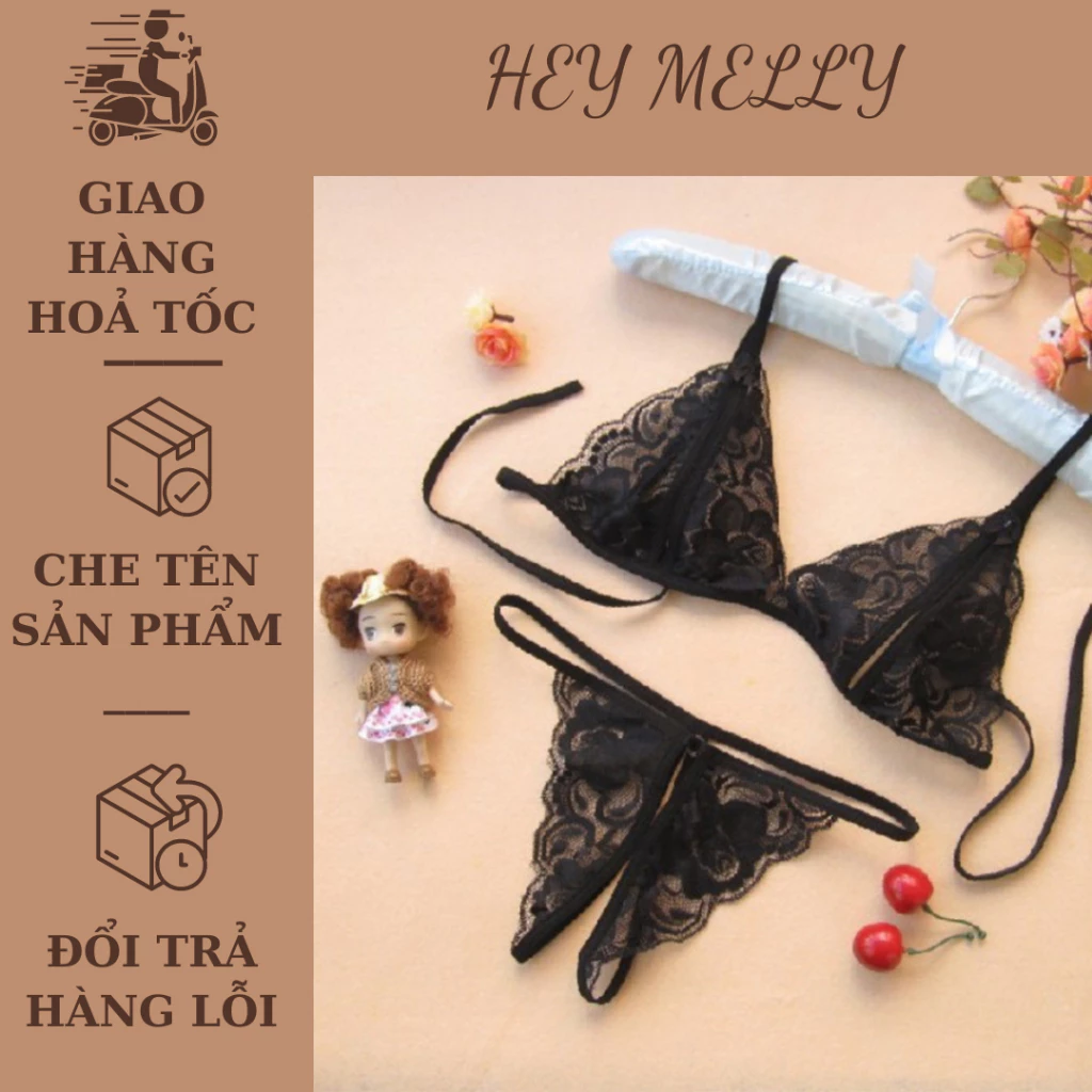 SET ĐỒ LÓT REN LỌT KHE SEXY QUYẾN RŨ